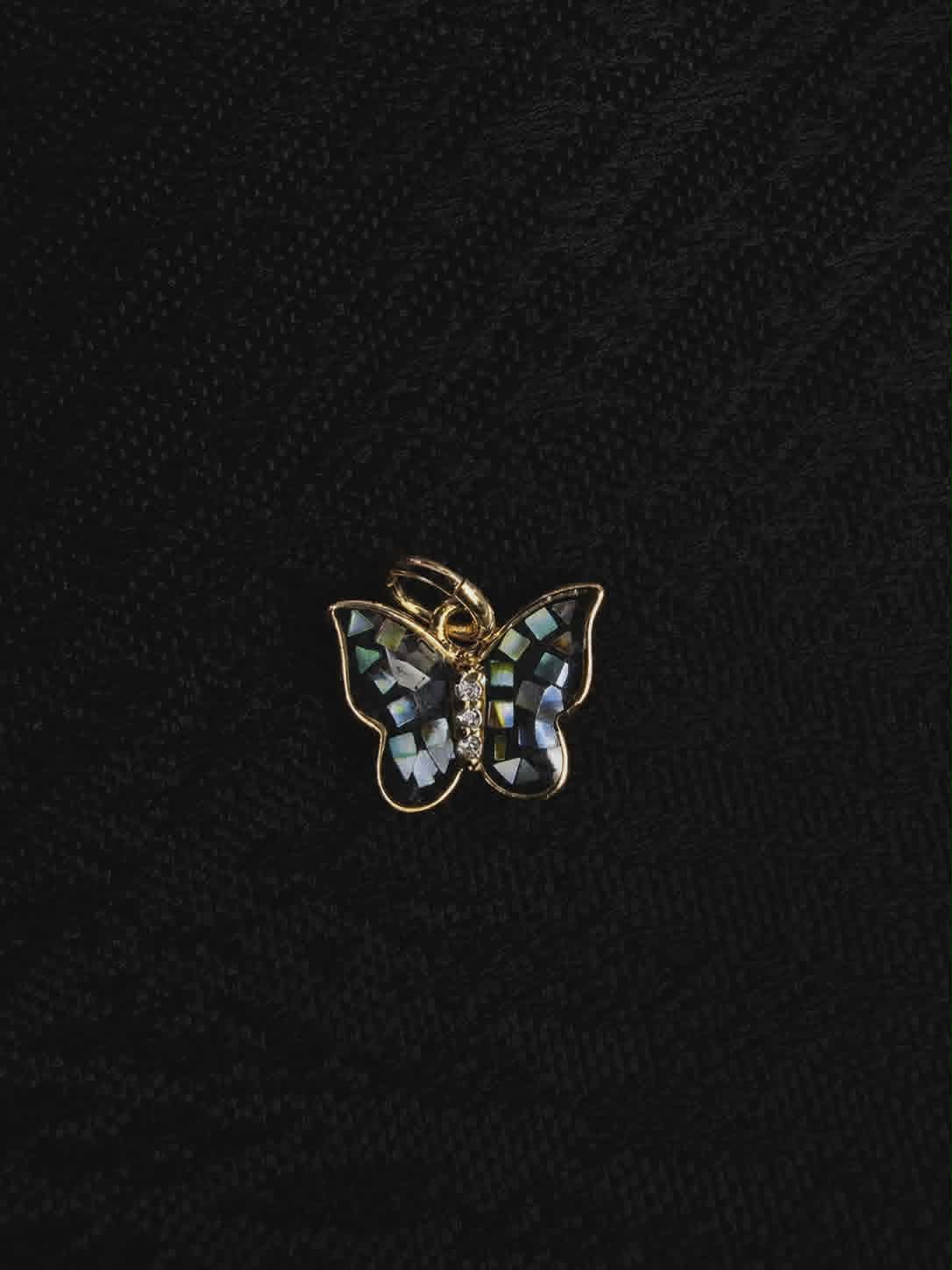 pendentifs papillon bleue