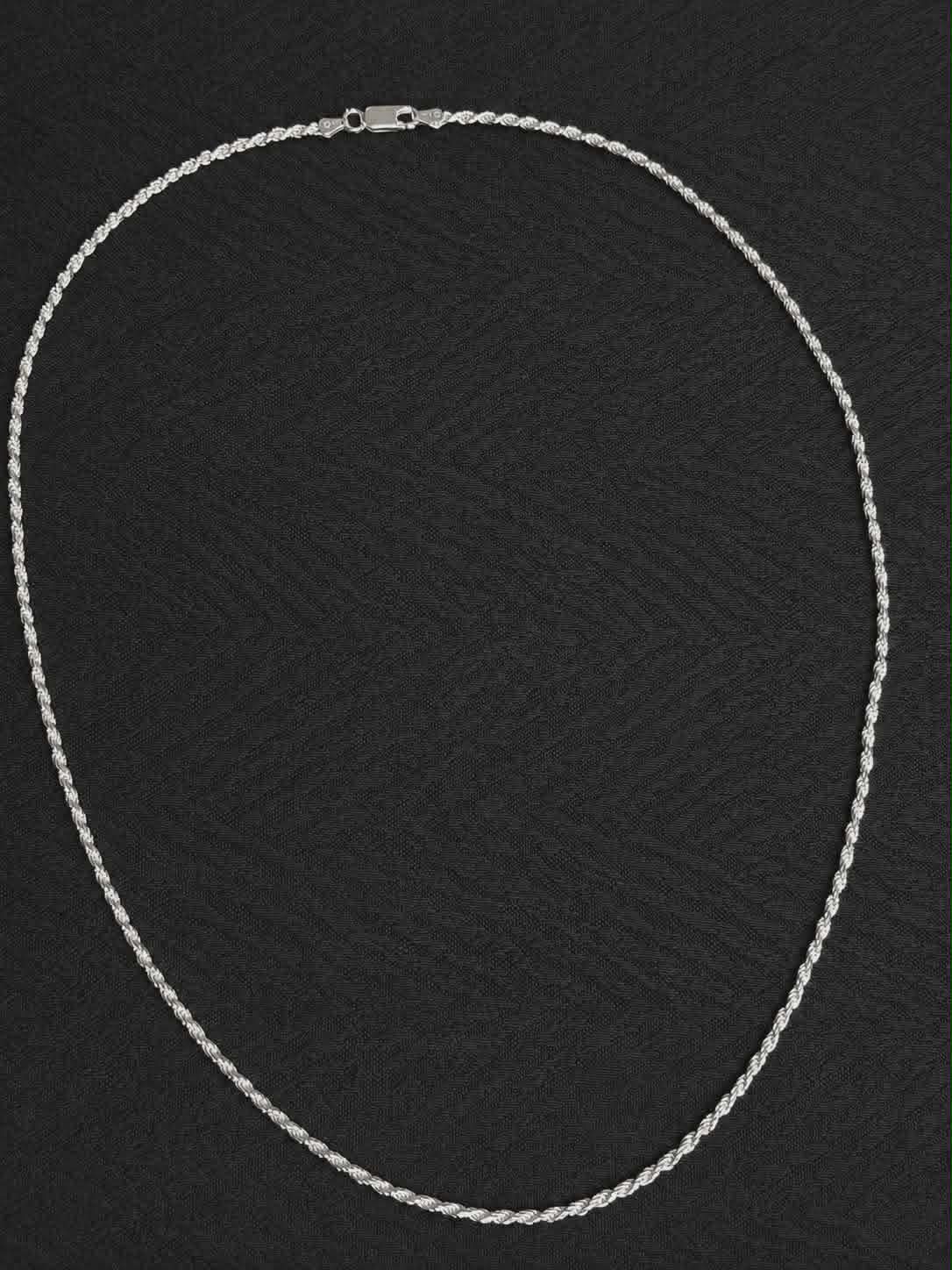 chaîne rope flexible en argent sterling 925