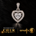Pendentif Coeur Diamant Argent 925