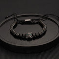 Bracelet de perles léopard Noir