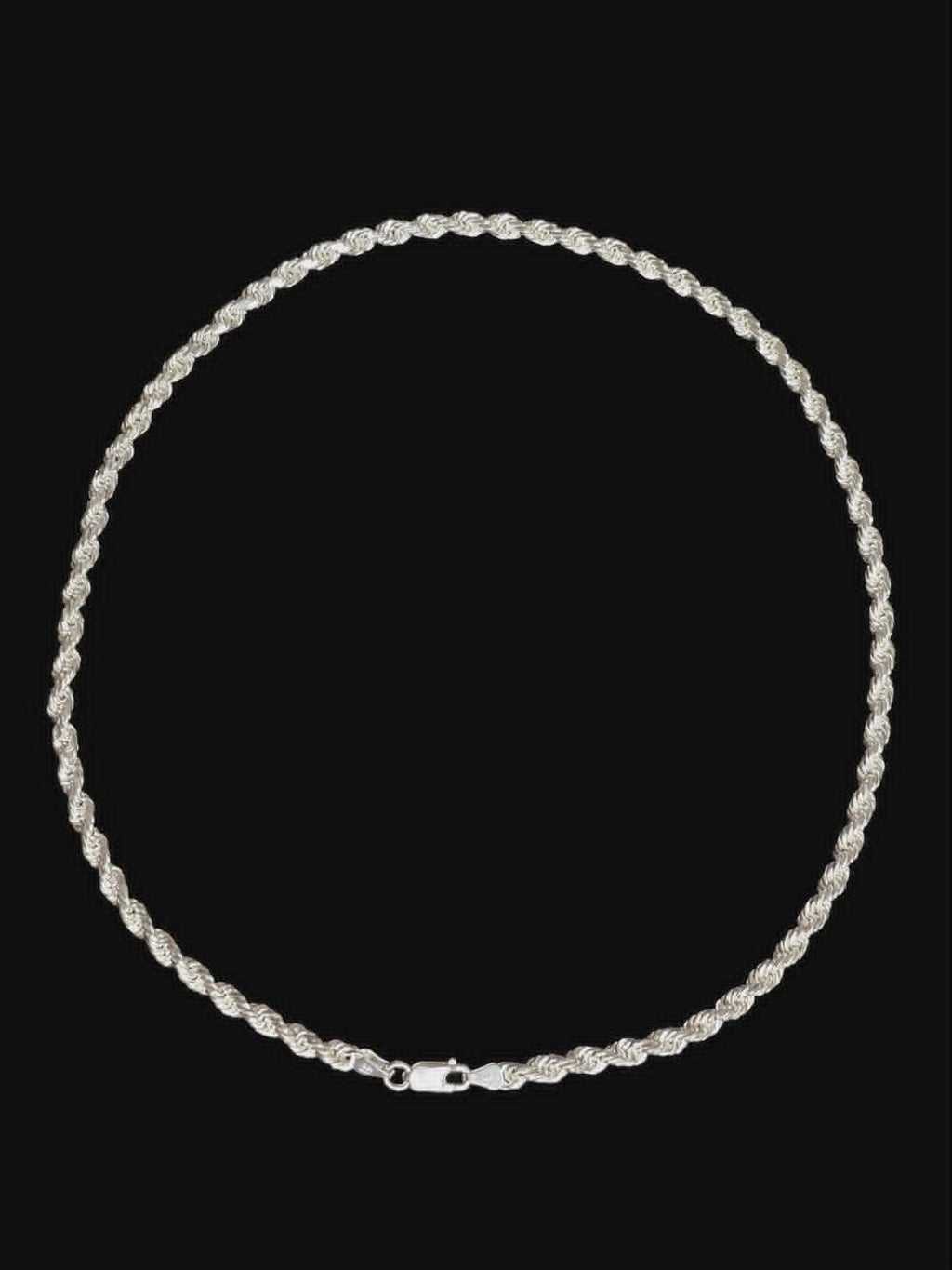 Chaîne rope flexible en argent sterling 925