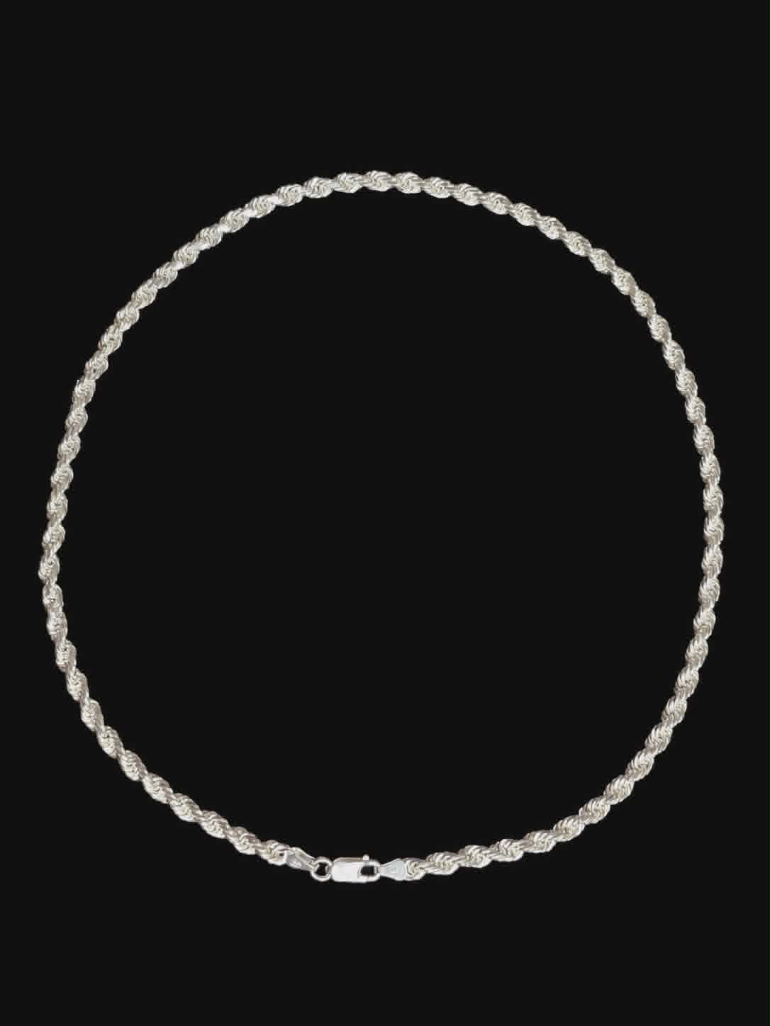 Chaîne rope flexible en argent sterling 925