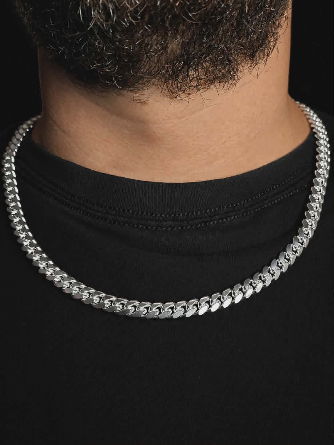 Chaîne Miami Cuban en argent sterling 925