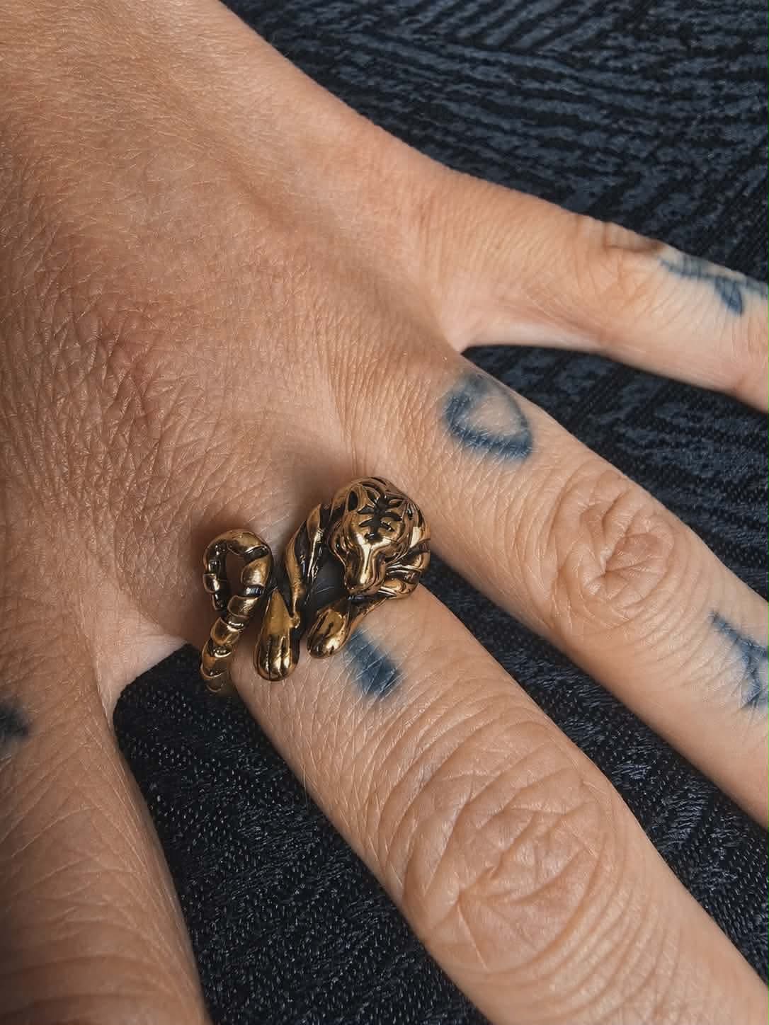 Bague Tigre doré